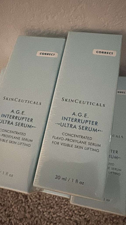 SkinCeuticals AGE A.G.E. Interrupter Ultra Serum Full Size 1 OZ Sealed Fit And Glow