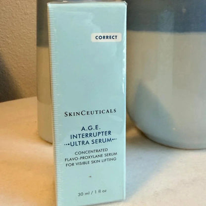 SkinCeuticals A.G.E. Interrupter Ultra Serum 1oz Full Size Pack of 2 Sealed Fit And Glow