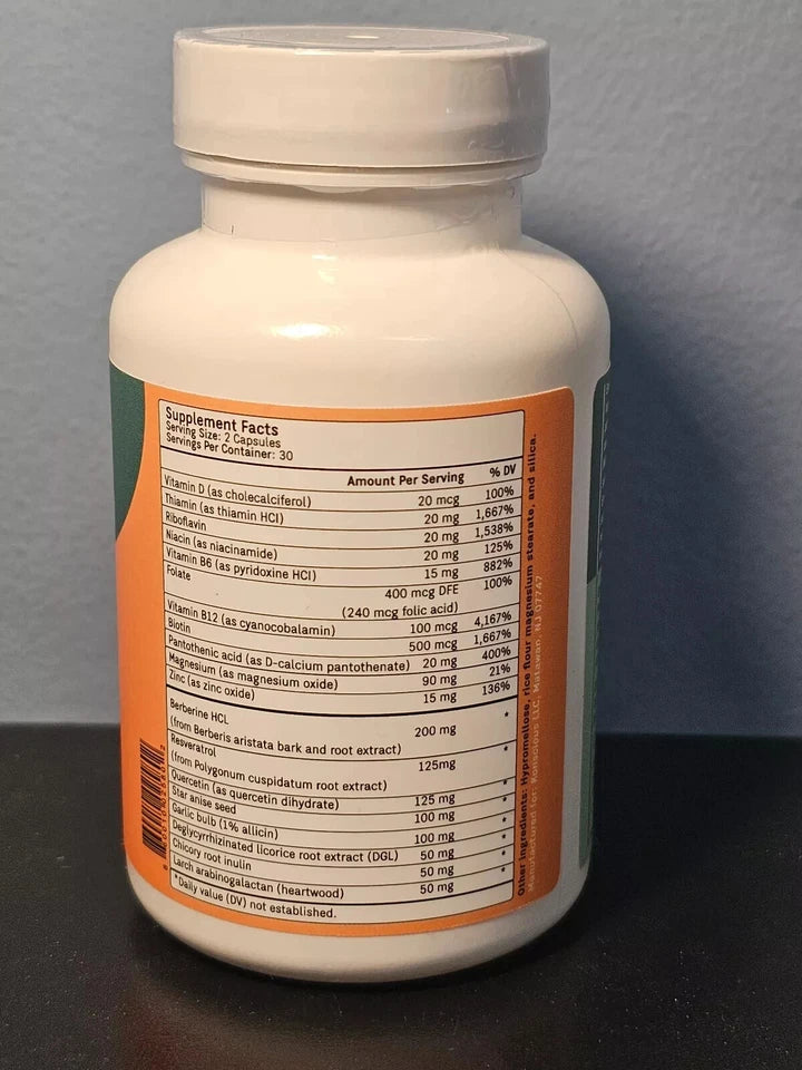Emma Relief Supplement Keto for Gut Bloating 60 Capsules Exp 7/2026